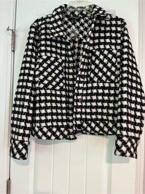 Picadilly Fashion Black and White Checked Jacket